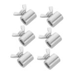 Frcolor Stainless Steel Wire Rope Cable Clamps Easy Installation 6PCS With Butterfly Screws And Secure Connection For Marine Ind