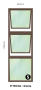 Top Hung Aluminium Window Bronze PTT618 2 Vent W600MM X H1800MM