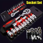 1SET 1 4 New Upgrade Wrench Socket Set Hardware Car Boat Motorcycle Bicycle Repairing Tool
