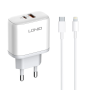 LDNIO Dual Charger For Your Devices Type C To Lightning USB Pd+qc Fast Charging
