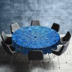 Mandala Freen Floral Round Tablecloth
