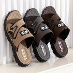 Men's Alphabet Design Casual Dual-purpose Sandals Slippers Non-slip Beach Shoes For Summer Outdoor