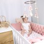 Cot Bumper Braided 5 Strand Dark Dusty Pink