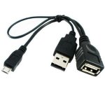 MicroWorld USB M To F + M +micro M