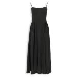 Black Corset Strappy Midi Dress