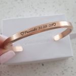 CBA102300 - Personalized Bangle Rose Gold Stainless Steel 6MM X 15.5CM
