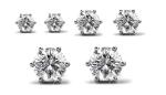 DESTINY Trinity Earring Set Embellished With Swarovski Crystals