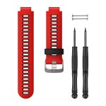 Garmin Replacement Fr 735 Silicone Band – Red & Black