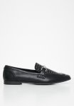 Carrine-s Leather Loafer - Black & Silver