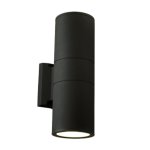 Up And Down Aluminium Round Wall Light Black
