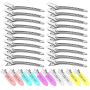 30PCS Metal Alligator Hair Clips Duck Billed Salon Styling Clips With Holes