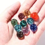 5PCS Glow-in-the-dark Glass Balls - Multicolor Decorative Marbles For Aquariums Terrariums & Hydroponics