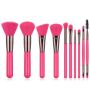 Everglitz Fluorescent Series 10 Piece Cosmetic Brush Set Neon Pink