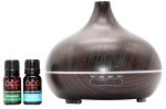 Orico Oco Life Zen Dark Wood Grain Ultrasonic Diffuser With Reawaken 10ML & Breathe 10ML