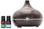Orico Oco Life Zen Dark Wood Grain Ultrasonic Diffuser With Reawaken 10ML & Breathe 10ML