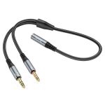 Hoco 2-IN-1 3.5MM Audio Splitter Cable For Headphones & MIC