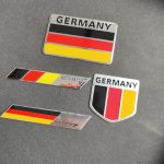 4PCS SET German Flag Aluminum Alloy Car Stickers Car Tag Car Body Scratch Stickers Set Motorcycle Body Stickers Metal Car Body D