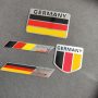 4PCS/SET German Flag Aluminum Alloy Car Stickers Car Tag Car Body Scratch Stickers Set Motorcycle Body Stickers Metal Car Body Decoration Stickers