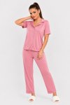 Ladies Pastel Chenille Button Down Pyjama Set