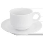 Arctic White Stackable Espresso Cup And Saucer 100ML