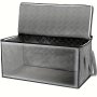 Large Capacity Storage Bag With Lid & Handles - Perfect For Clothes Blankets Quilts Toys Space-saving Organizer For Closet Bedroom Home Dorm