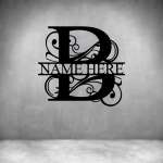 B - Alphabet Personalized Monograms - 600MM Grey