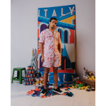 Red Tile Print Board SHORTS - XL