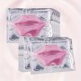 10PCS Pink Crystal Collagen Lip Mask Hyaluronic Acid Hydrating Lip Care Moisturizing Sleeping & Nourishing Lip Dark Lip Corrector