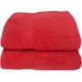 & 39 S Elegant 380 Zero Twist Bath Towel 380GSM 2PC Pack Red