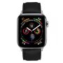 Colton James Leather Strap For Silver 40MM Apple Watch - Black