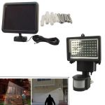 60 LED Pir Solar Motion Sensor Security Floodlight Lamp Outdoor Garden