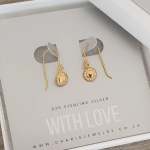 Sherrilee-gold - Gold Plated 925 Sterling Silver Cz Dangle Earrings Size: 7MM