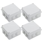 4 Piece Junction Box Cctv Camera Universal Waterproof Electrical Abs Enclosure