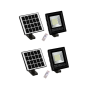 Pack Of 2 25W Outdoor Solar LED Flood Light With Remote - GD-8625