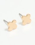 Goldair Gold Oval Cross Stud Earrings