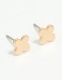 Goldair Gold Oval Cross Stud Earrings
