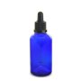 100ML Blue Glass Aromatherapy Bottle With Pipette - Black 18/110