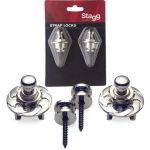 SSL1 Chrome Guitar Strap Locks Pair