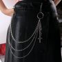 Punk Keys Chain For Pants Cross Keychain Clip On Chains Pants Belts Punk Jeans Rock Hip Hop Jewelry