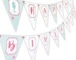 Mermaid Under The Sea Happy Birthday Banner Pennant