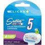 Clicks Lady Satin Edge 5-BLADE Refill 4 Cartridges