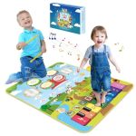 Foki Piano Mats 3-IN-1 Animal Musical Play Mat With Piano & Drum For Montessori Sensory Early Educational Musical Learning Toys