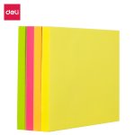 Deli Sticky Notes 76X76MM 4×100 Fluorescent Colour– EA03003