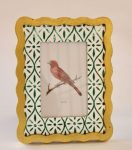 Gold & Green Scalloped Photo Frame 23X18CM