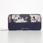 Pierre Cardin Romantic Floral Zip Around Purse In Navy - Navy Onesize