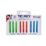 Tri-pack Supergrip Colour Shafts