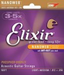 Elixir Nanoweb Medium-light 12-56 Phosphor Bronze Acoustic Guitar Strings