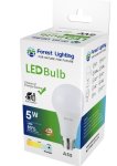 Forest Lighting LED A60 BULB-5W DAYLIGHT-B22 BASE-3YRS Warranty 30000 Hrs
