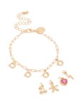 Goldair Gold Lightning & Heart Charm Bracelet