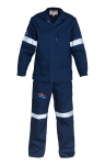 Navy Flame acid Retardant 2PC Conti Suit With Reflective Tape Sabs Sasol Spec
